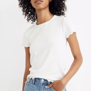 Madewell Baby Tee - White/Bright Ivory (S)